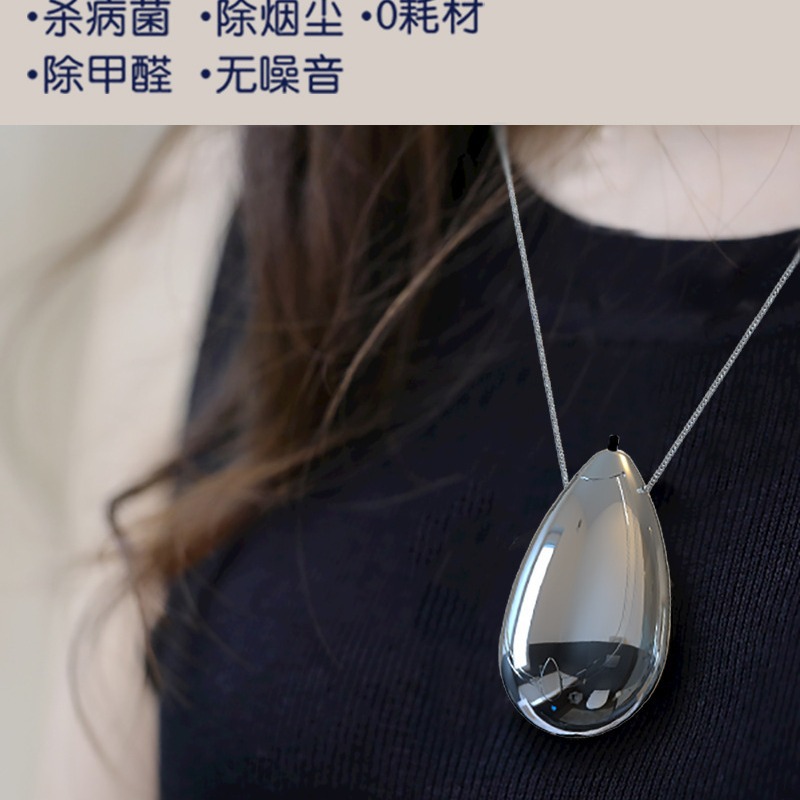 Dropshipping New Necklace Hanging Neck Portable Air Purifier Mini Negative Ion Air Purifier
