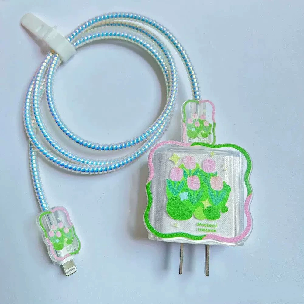 Apple, iPhone18, волнистая покрашенная зарядка, защитный чехол, 5 штук, 20W