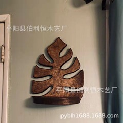 国境を越えた独立駅の新型木製亀背竹架植物壁掛け室内鉢植え壁掛け壁装飾