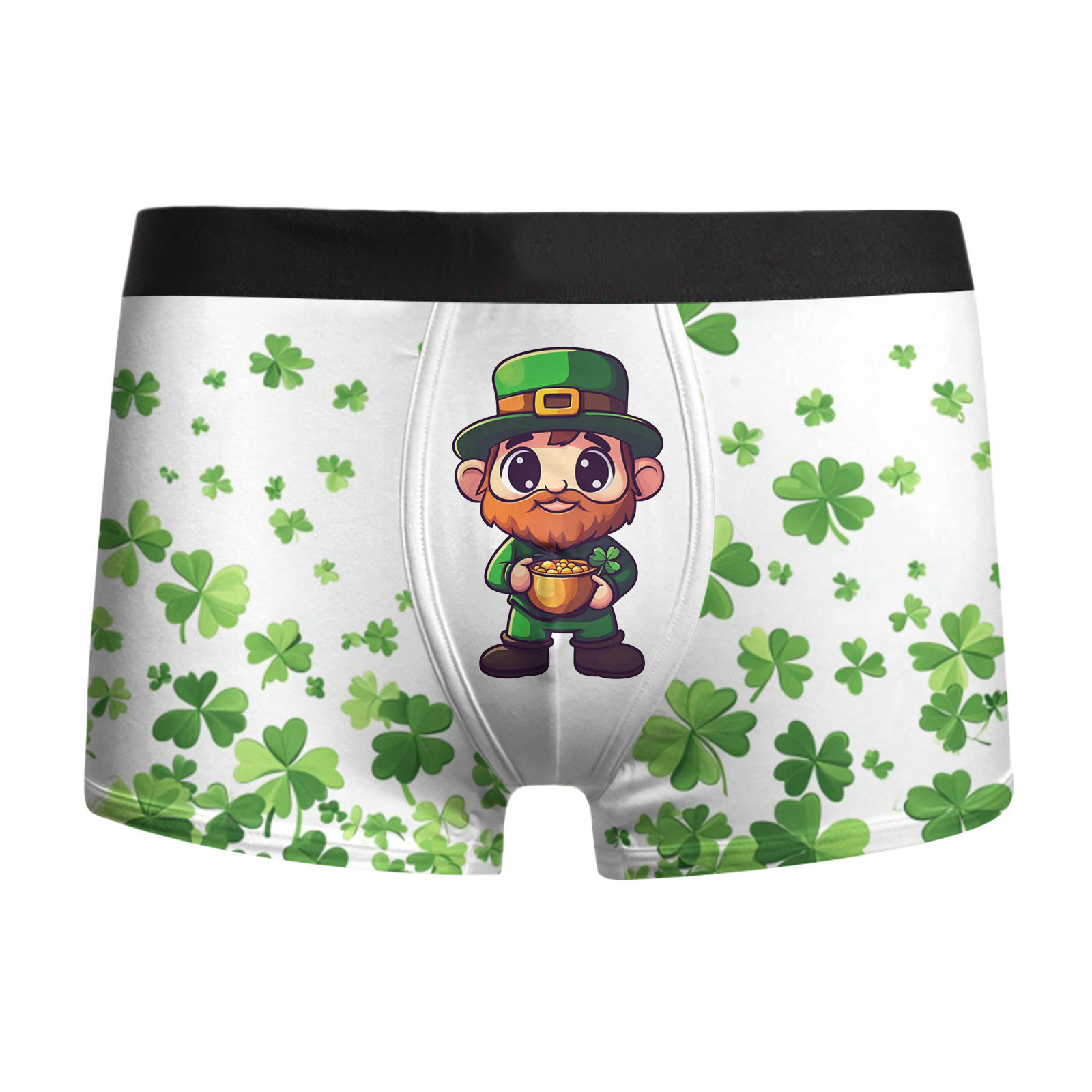 Ropa interior para hombre St. Pa Day, pantalones cuadrangulares para hombre, calzoncillos bóxer de cintura media de gran tamaño transpirables, estampado 3D MP01