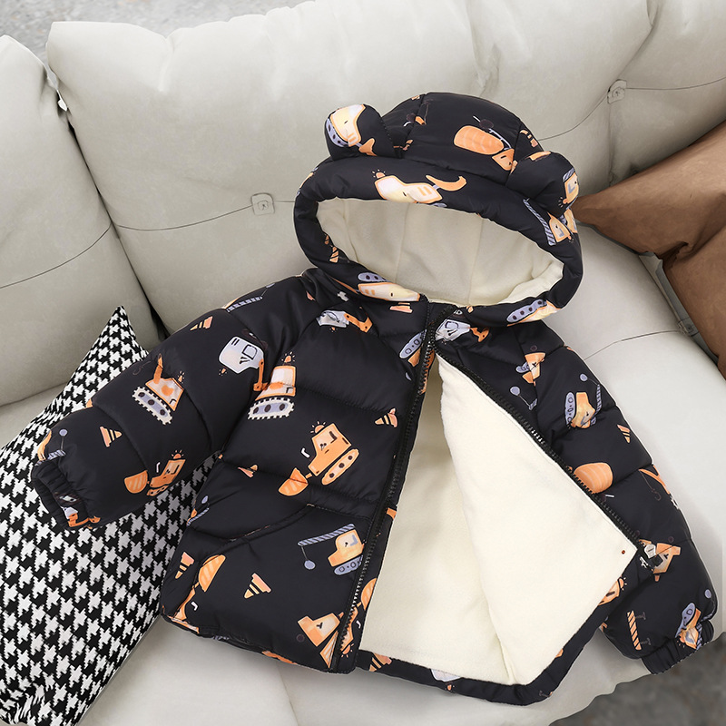 872 Comercio exterior transfronterizo otoño e invierno ropa de algodón para niños más ropa de algodón de terciopelo ropa para niños ropa de colores para bebés y niños chaquetas de algodón para niños y niñas