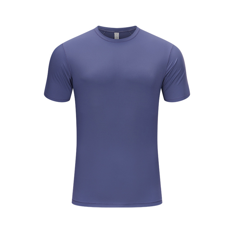 Dijia con el mismo cuello redondo camisa de manga corta protector solar ropa de ejercicios respirable para hombres, secado rápido, alta elasticidad, deportes al aire libre para hombres de manga corta