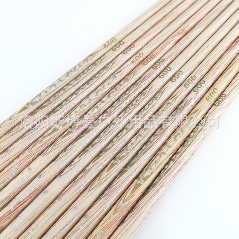 Pinas 6.2mm Birch Wood Grain Straightness Thousand Three Pure Carbon Arrow Bow DIY Arrow Traditional Composite Straight Bow