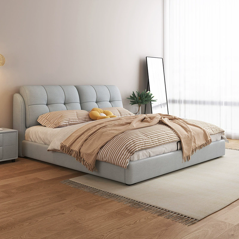 Минималистичная кровать на 2m спальных места. Минималистичная кровать на 2.2m спальных места в итальянском стиле. 1.5m современная кровать размером 1,8 м для хранения вещей в главной спальне. Большая свадебная кровать.