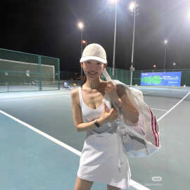 LULU原标连衣裙女2025夏季新款露背法式收腰高级感背心包臀短裙潮