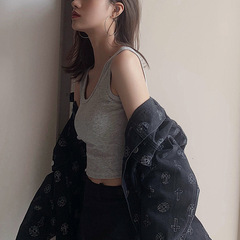 Factory Direct Sales Women's Summer T-shirt Knit Short-Sleeve Tank Top with Ribbed Backless Top for Women Summer Base Layer Sexy Top