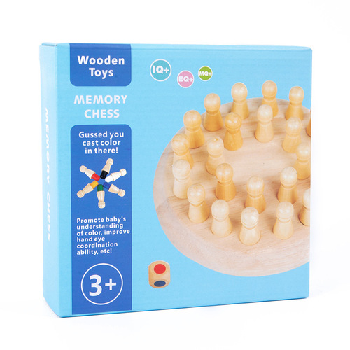 Children's wooden early education color memory chess focus parent-child interactive fun game science and education educational toys