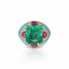 925���ƽ��̼��9.5ct���κϳ���ĸ��������Ѫ�챦�Ҽ�β�ƽ�ָ