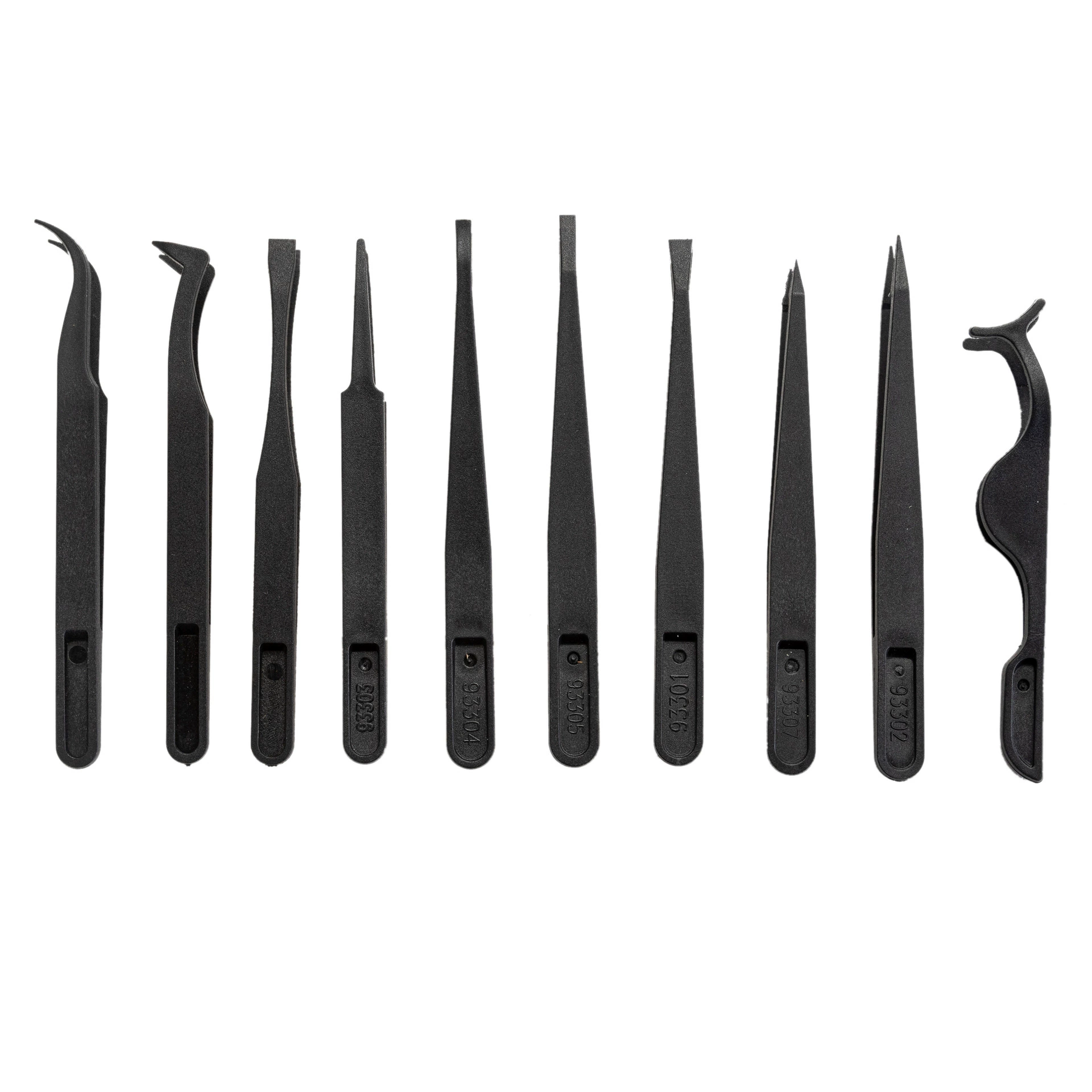 Пластиковый пинцет прямой локоть 12 см черный Пинцет инструмент DIY ручной счет Пинцет наклейка канцелярские игрушки бирка