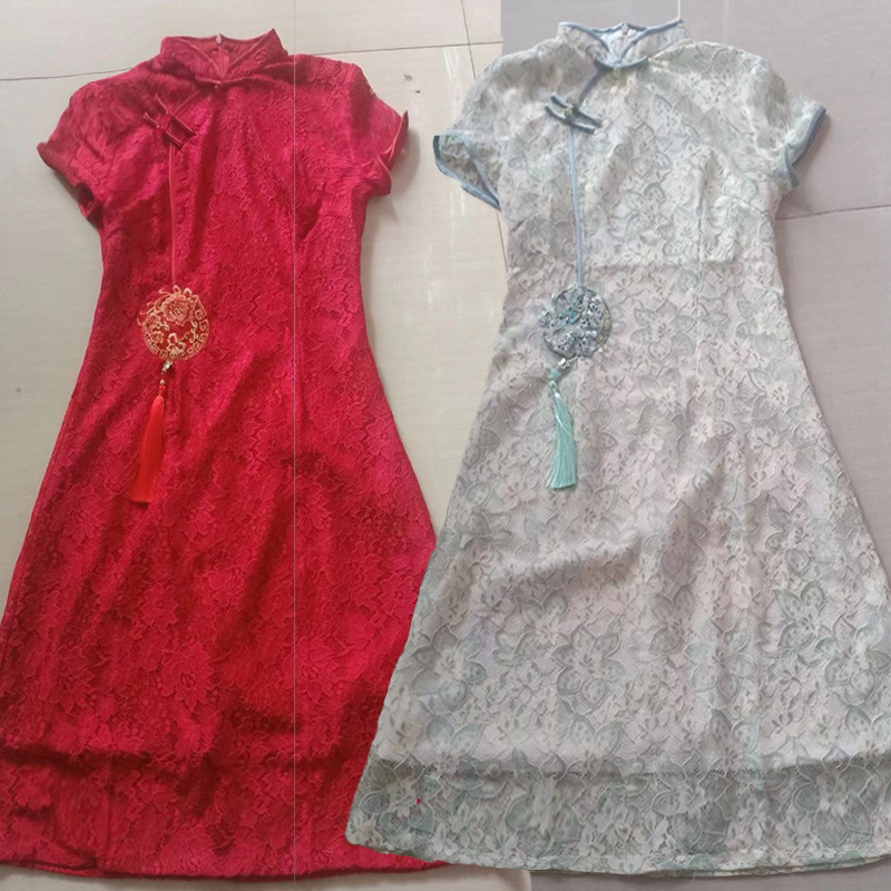 2026 Summer Sample Clothing, Unique Long and Mid-Length A-Line Styles, Various New Lace Designs, Modernized Young-Style Cheongsam Wholesale 2026 Summer Sample Clothing, Unique Long and Mid-Length A-Line Styles, Various New Lace Designs, Modernized Young-Style Cheongsam Wholesale