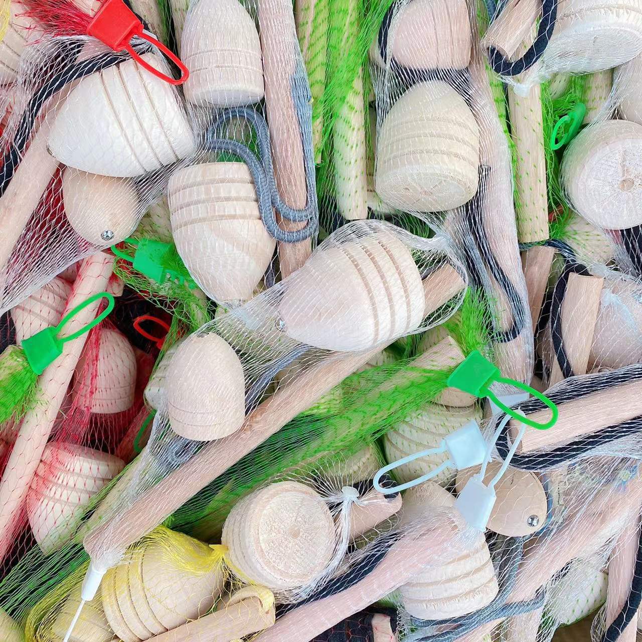 儿童木质陀螺怀旧传统玩具二合一两个装实木陀螺玩具2元百货批发