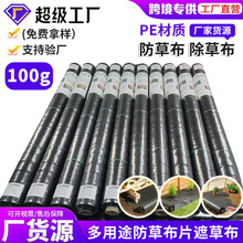 亚马逊防草布PE除草布抗老化批发果园果树透水防草地布100g盖草布
