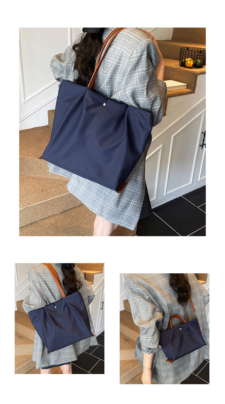 Borsa a tracolla casual da donna in tessuto Oxford, capiente, elegante e versatile, ideale per gli spostamenti quotidiani._voghion.com