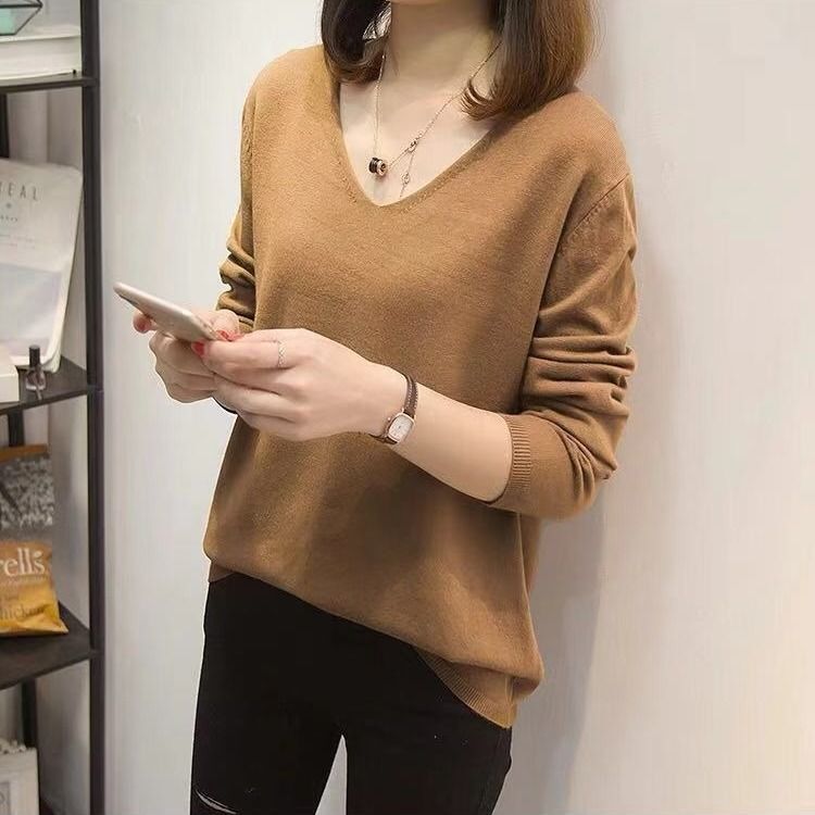 大码女装秋冬新款针织打底衫微胖妹妹网红毛衣宽松显瘦百搭上衣潮|undefined