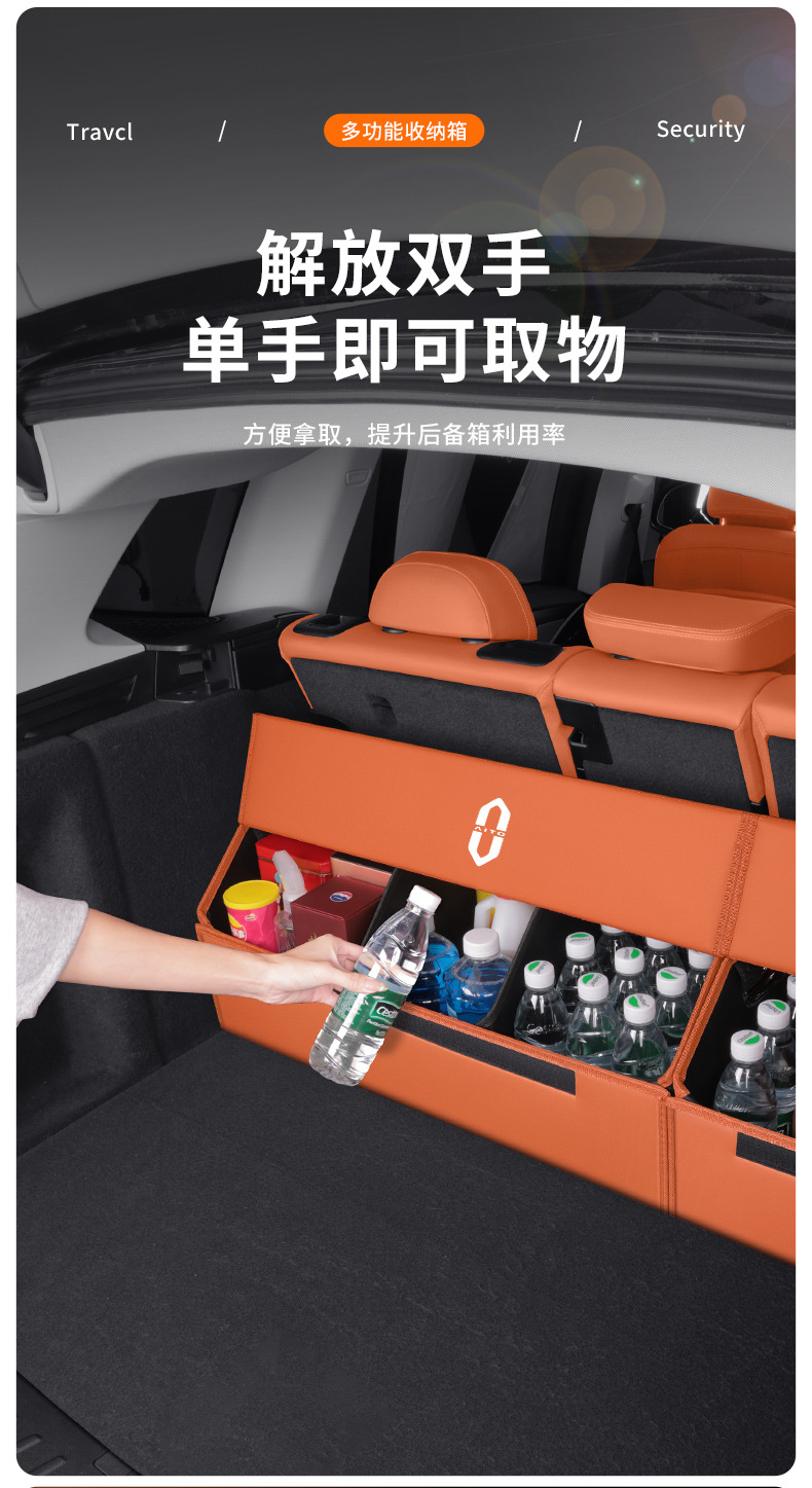 Specialized Car Storage Box for Aito M5/M7/M9/M8/M6, Foldable Car Trunk Organizer Box