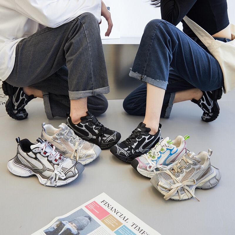 2023 Summer New Paris 3XL Torre Shoes Women's Retro Old-fashioned Lovers's Platform Height-increasing Casual Sneakers