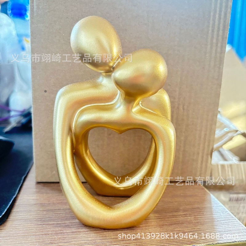クロスボーダーアマゾンの同じアート抽象彫刻装飾品寝室の装飾カップルハグ彫刻デスクトップ樹脂製品|undefined