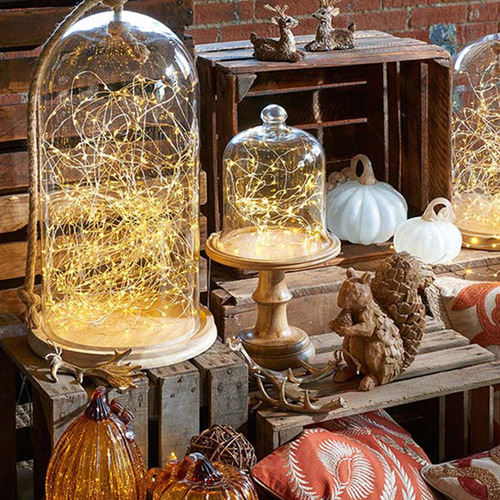 Internet-famous copper-wire LED star light string, electric-powered box, small light string—decor for birthday parties and trendy room decor.