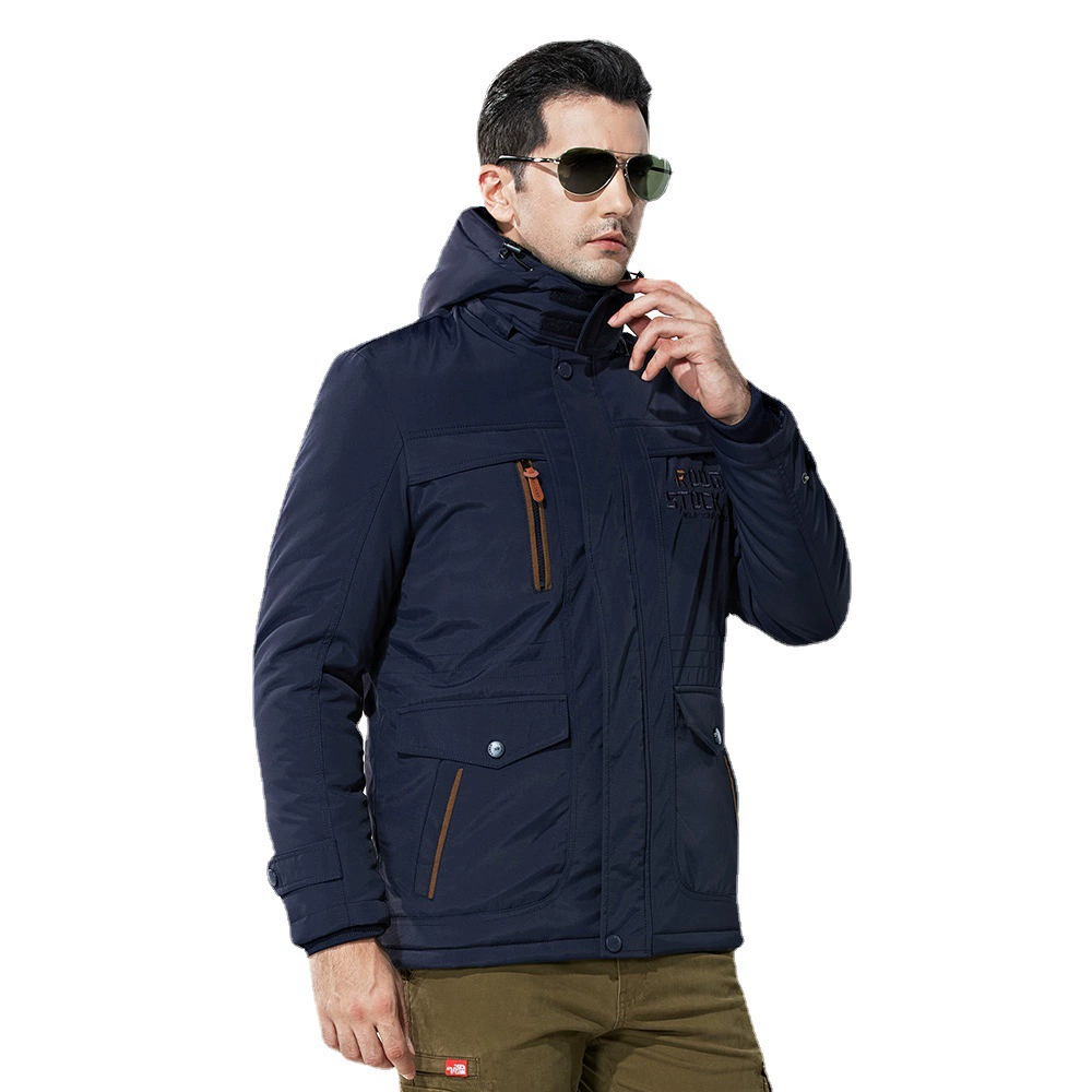 Бренд 2016, Зимняя Мужская Утепленная теплая куртка на флисовой подкладке, куртка с хлопковой подкладкой больших размеров, куртка с хлопковой подкладкой