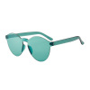 Frameless conjoined jelly transparent sunglasses European and American candy color integrated marine film sunglasses