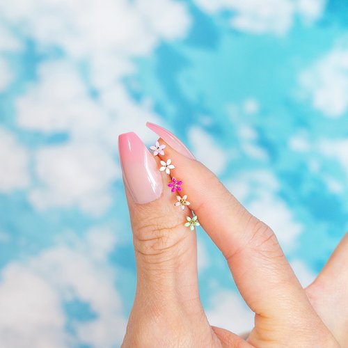 European and American new INS wind drop oil petal earrings, copper-plated real gold earrings, 925 sterling silver earrings five-petal flower jewelry