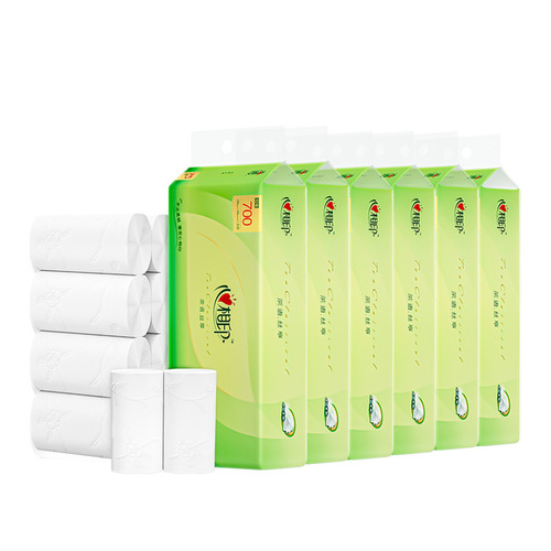 Xinxiangyin Tea Language Silk Enjoy Coreless Rolling Paper 4 layers 10 rolls 700g household toilet paper toilet paper Xinjiang delivery