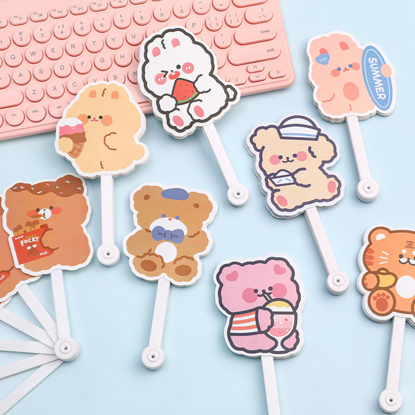 Summer cartoon cute round fan for students