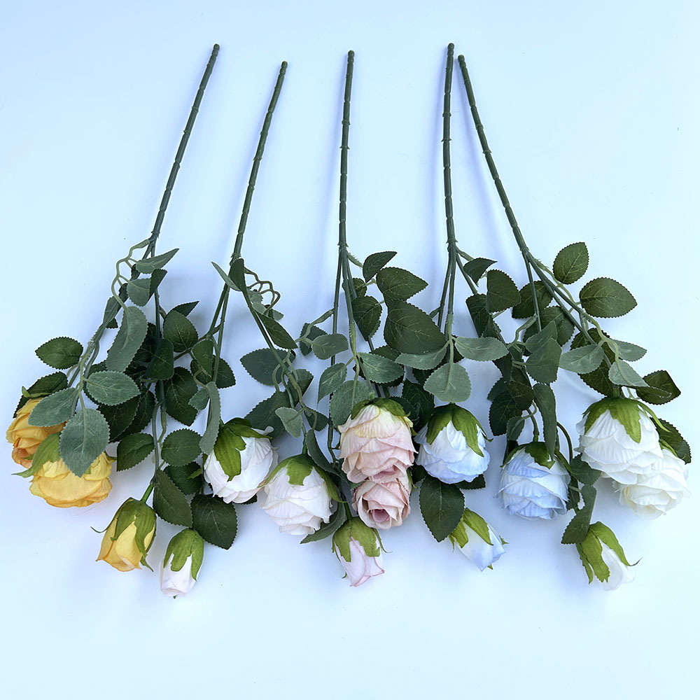 Artificial Rose Bouquet For Home Decor Elegant Table Flowers_voghion.com