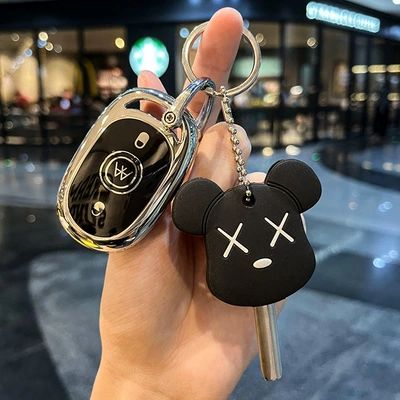 Car key bag – Knife Battery Car Remote Control - electric-car-d-aurora-silver-black-door-key-set