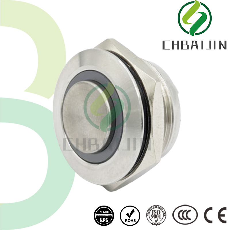 16/19/22/25/28/30MM防水金属按钮开关复位平球头高头按钮不锈钢