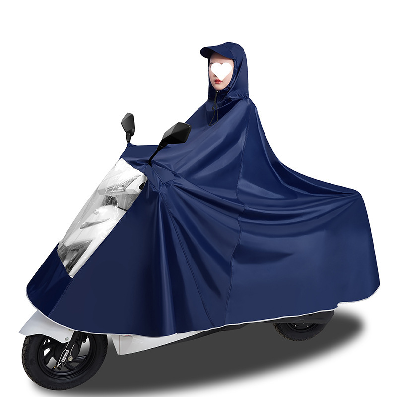 전기 자동차 비옷 오토바이 배터리 판초 얼굴 보호 라이드 초대형 두꺼운 긴 싱글 남성과 여성의 안티 노스 골드
