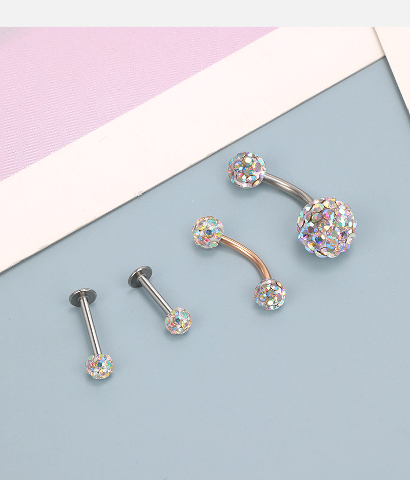 Pointed titanium steel lip stud product view