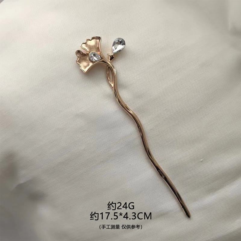 Jiaxiang de alta calidad pinzas de pelo de lótus material de paquete Ginkgo biloba pinzas de pelo de lótus pinzas de pelo de ropa china