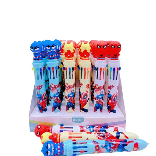 New Sanrio Kuromi 10-color ballpoint pen girly heart cartoon multi-color push-button ballpoint pen multi-function pocketbook