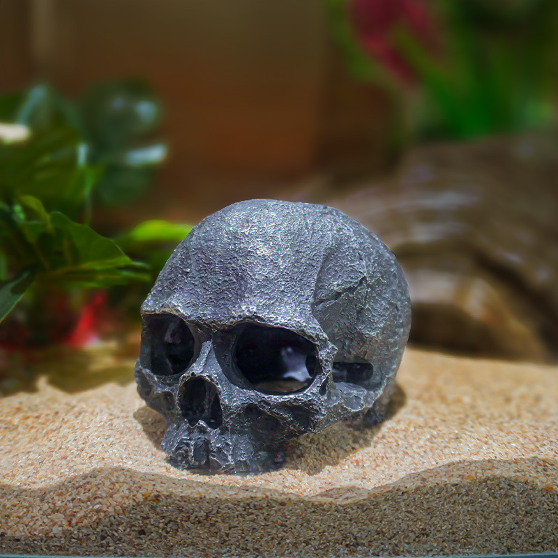 Caja de mascotas de escalada, decoración de paisaje, pecera, frasco de evitación, crin, león, serpiente, lagarto, caja para mascotas, decoración, esqueleto de simulación