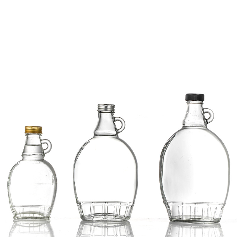 厂家供应扁酒瓶加厚玻璃白酒瓶大容量洋酒瓶自酿便携分装酒瓶批发