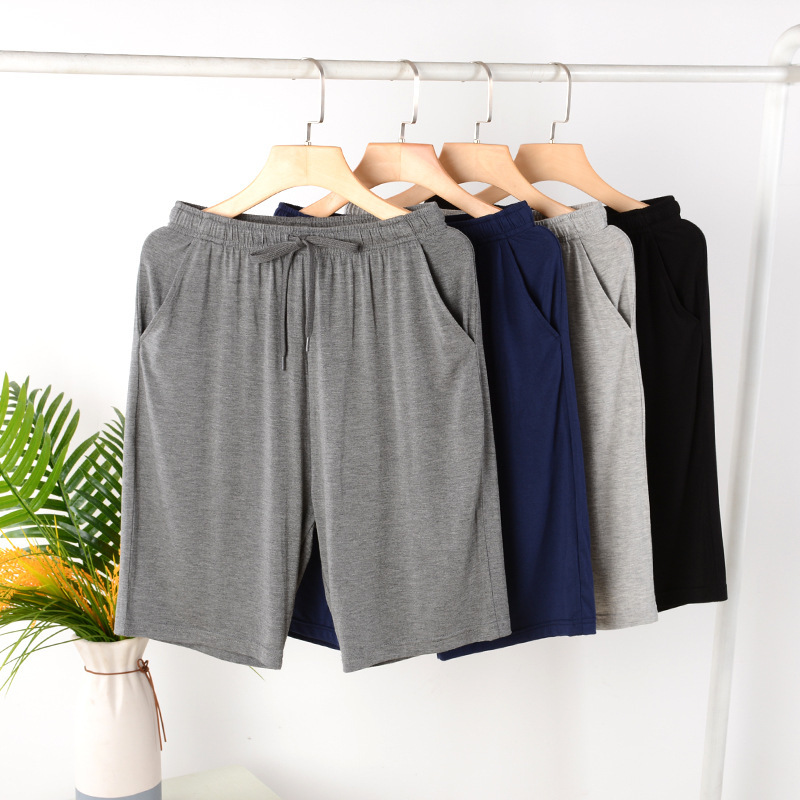 Thin Breathable Pajama Pants Men's Modal Home Five-Fifth Pants One-Piece Dropshipping Large Size Home Pants Summer Shorts Thin Breathable Pajama Pants Men's Modal Home Five-Fifth Pants One-Piece Dropshipping Large Size Home Pants Summer Shorts