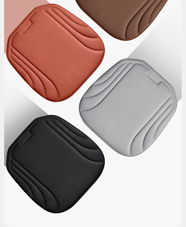 Car Seat Cushion Seaweed Fiber Seat Cover Set, No-Tie Three-Piece Set, Thickened Seat Cushion Cover, Non-Slip and Breathable for Car Use