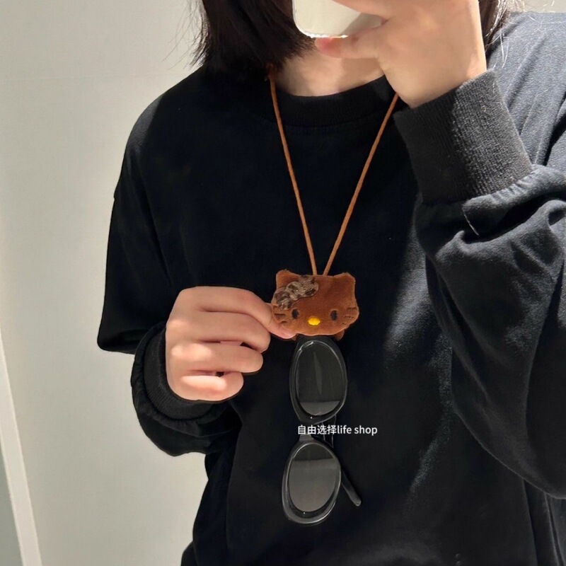 Niche Cute KT Cat Glasses Storage Lanyard Neck Non-slip Sunglasses Chain Glasses Simple Storage Chain Niche Cute KT Cat Glasses Storage Lanyard Neck Non-slip Sunglasses Chain Glasses Simple Storage Chain