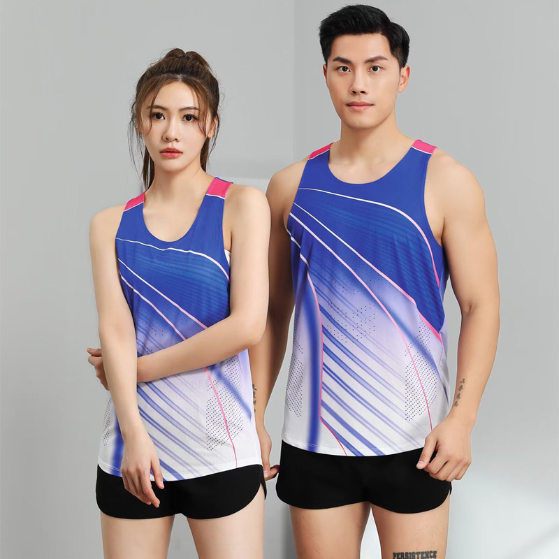 新款田径训练服套装男女款跑步马拉松比赛队服短跑运动服上衣|undefined