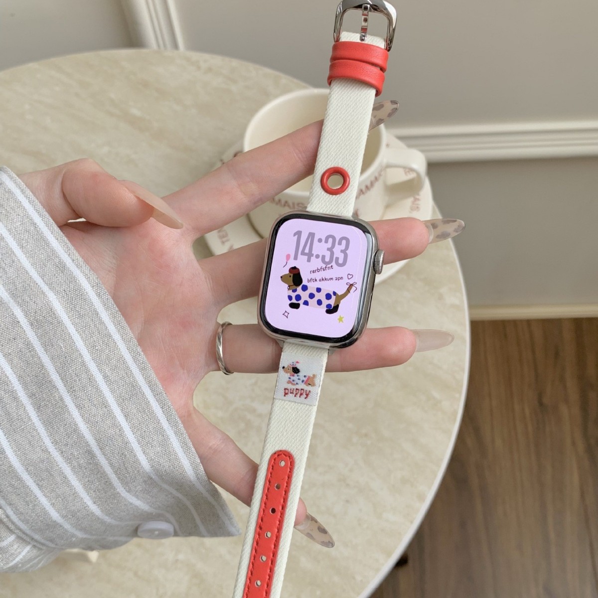 Personalized Sticker Color Matching Denim Watch Strap Suitable for Apple S11 Watch Strap Iwatch109876543 Generation Xiaomi Huawei