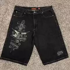 Cross-border European and American Hip-hop JNCO Jeans High Street Gothic Vintage Casual Loose Printed Wide-leg Trousers