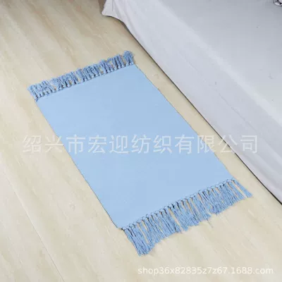 Avtomobil döşəmə paspasları – mat, pet crawling mat, bedside mat - sky-blue-tassels-60x90cm