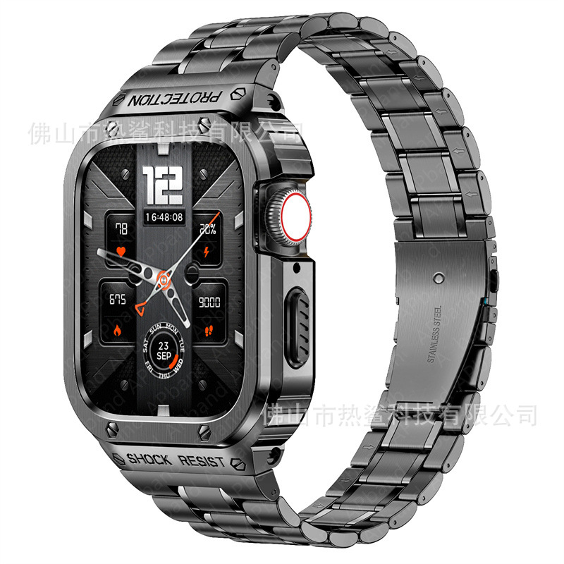 Suitable for Apple Watch S10 Metal Case iWatch Stainless Steel Watch Strap Protective Cover 46/42mm Fashion Model