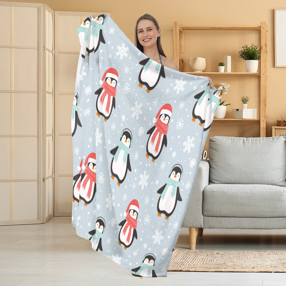 Manta de Franela Festiva con Estampado Navideño, Manta para Siesta, Manta para Aire Acondicionado, Manta Gruesa para Sofá, Manta para Dormitorio