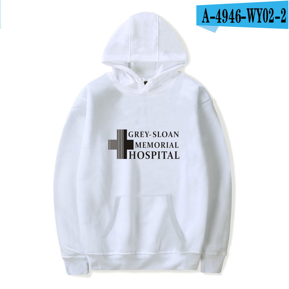 Dó drama americano insignia doctor Grey's trendyy Grey's Anatomy sudadera con capucha y cuello redondo ropa de invierno con capucha para hombres y mujeres