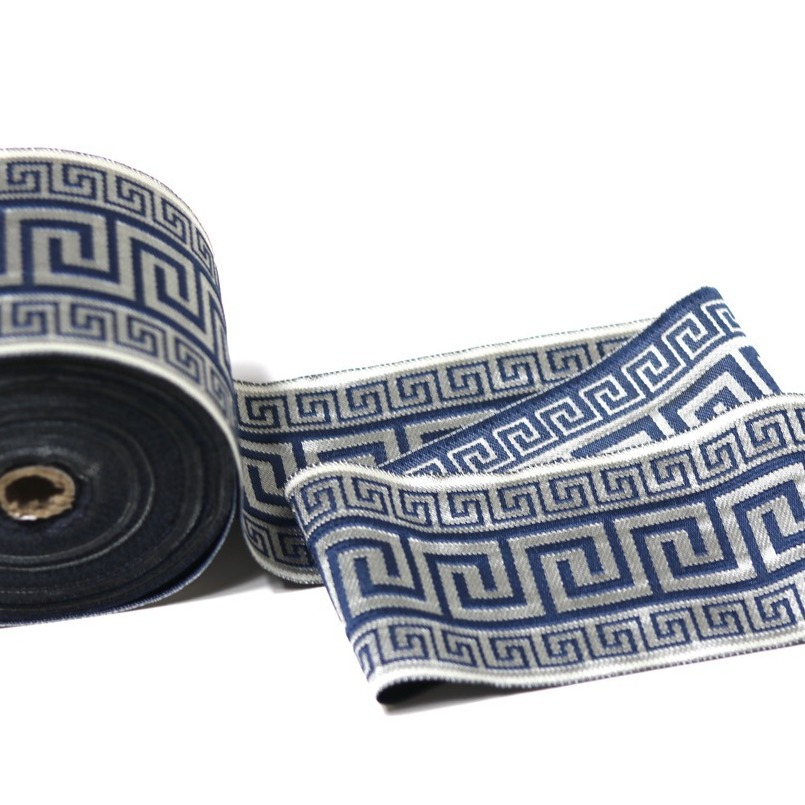 9cm de ancho de alta precisión tela jacquard cortina de ropa minoritaria sofá tabla bandera cama banda de empalme