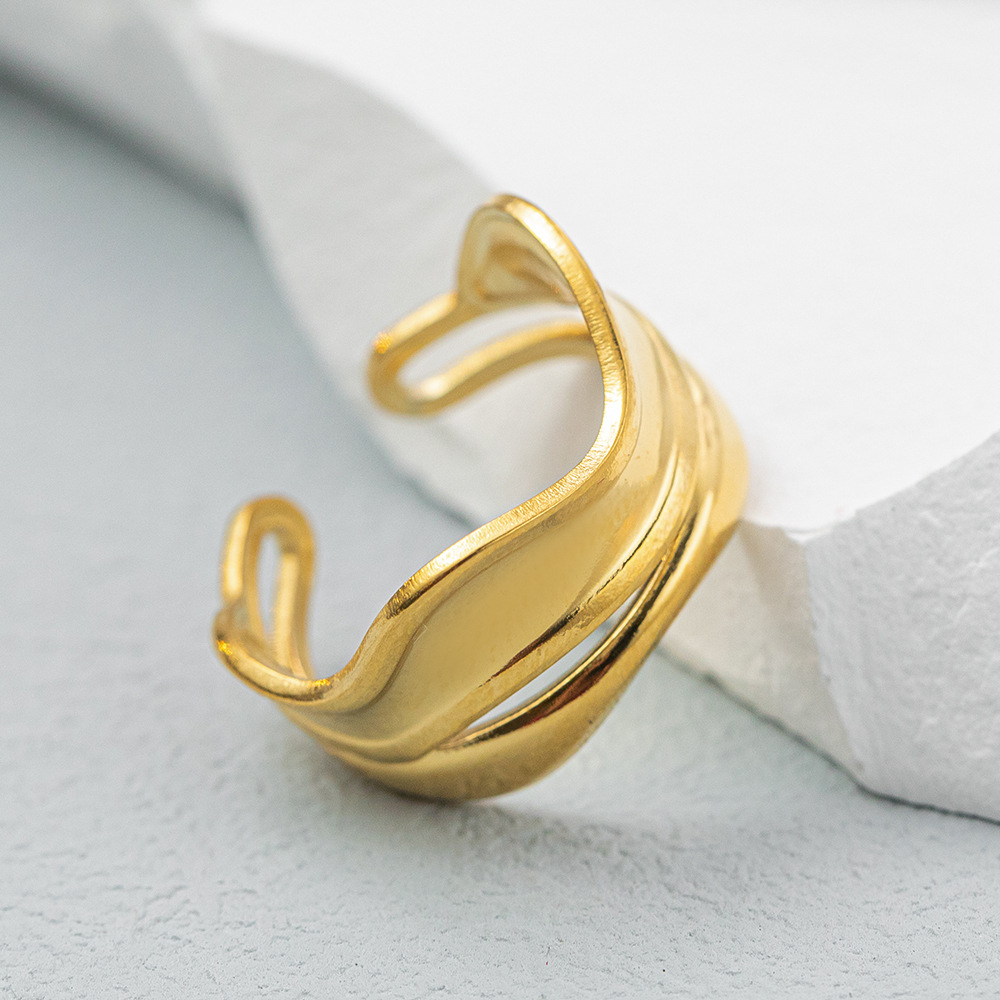 Double Layer Cross Design Ring 1