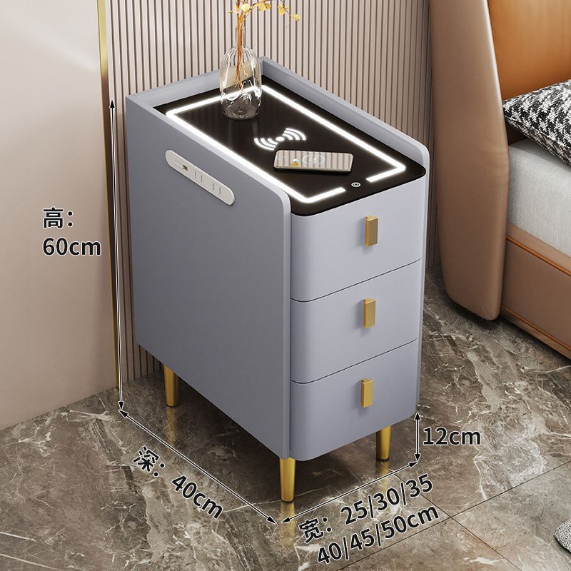 라이트 그레이 + 3색 조명 + 무선 충전 + 멀티탭