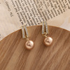 Silver needle, universal earrings from pearl with bow, silver 925 sample, city style, simple and elegant design, wholesale